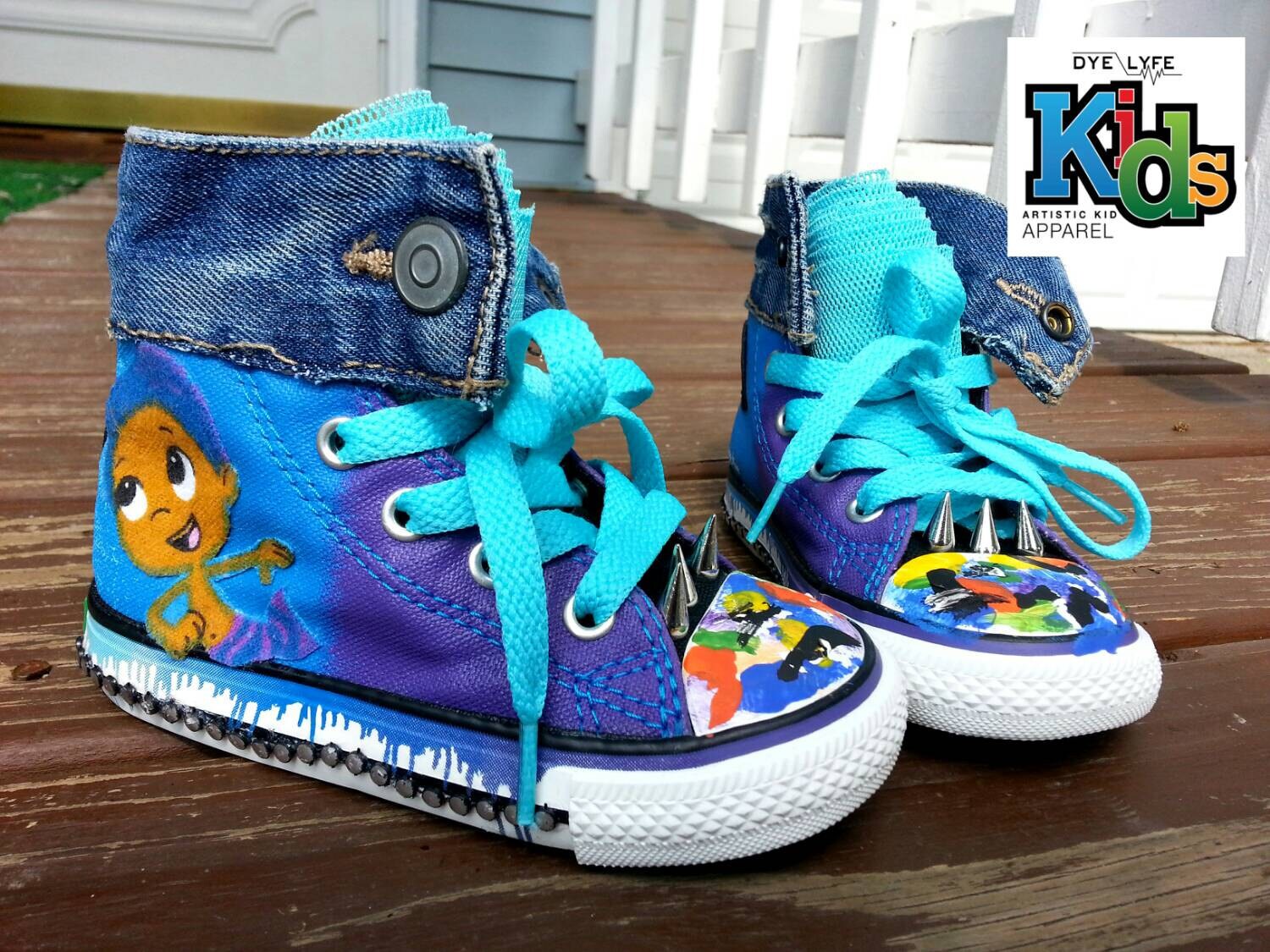 BUBBLE GUPPIES CHUCKS girl boy birthday shoes toddler BUBBLE GUPPIES CHUCKS girl boy birthday shoes toddler