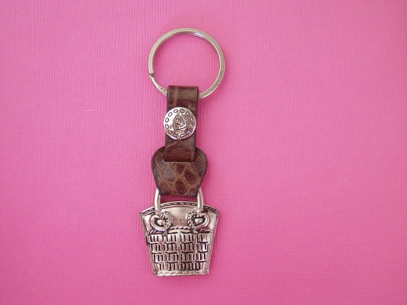 Vintage Keychain / Brighton Keychain / Leather Keychain