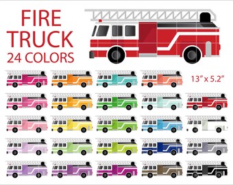 Fire truck art | Etsy