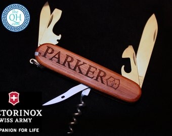Authentic SWISS ARMY KNIFE Victorinox Personalized Pocket Knife Engraved Groom Groomsman Husband Hunting Boyfriend Son Outdoor Gift