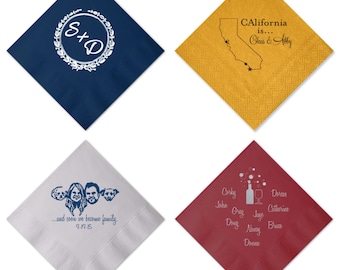 Custom Logo Design Monogram Personalized Napkins Wedding Company Business Event Party Art Work YOU name it, WE can do it!