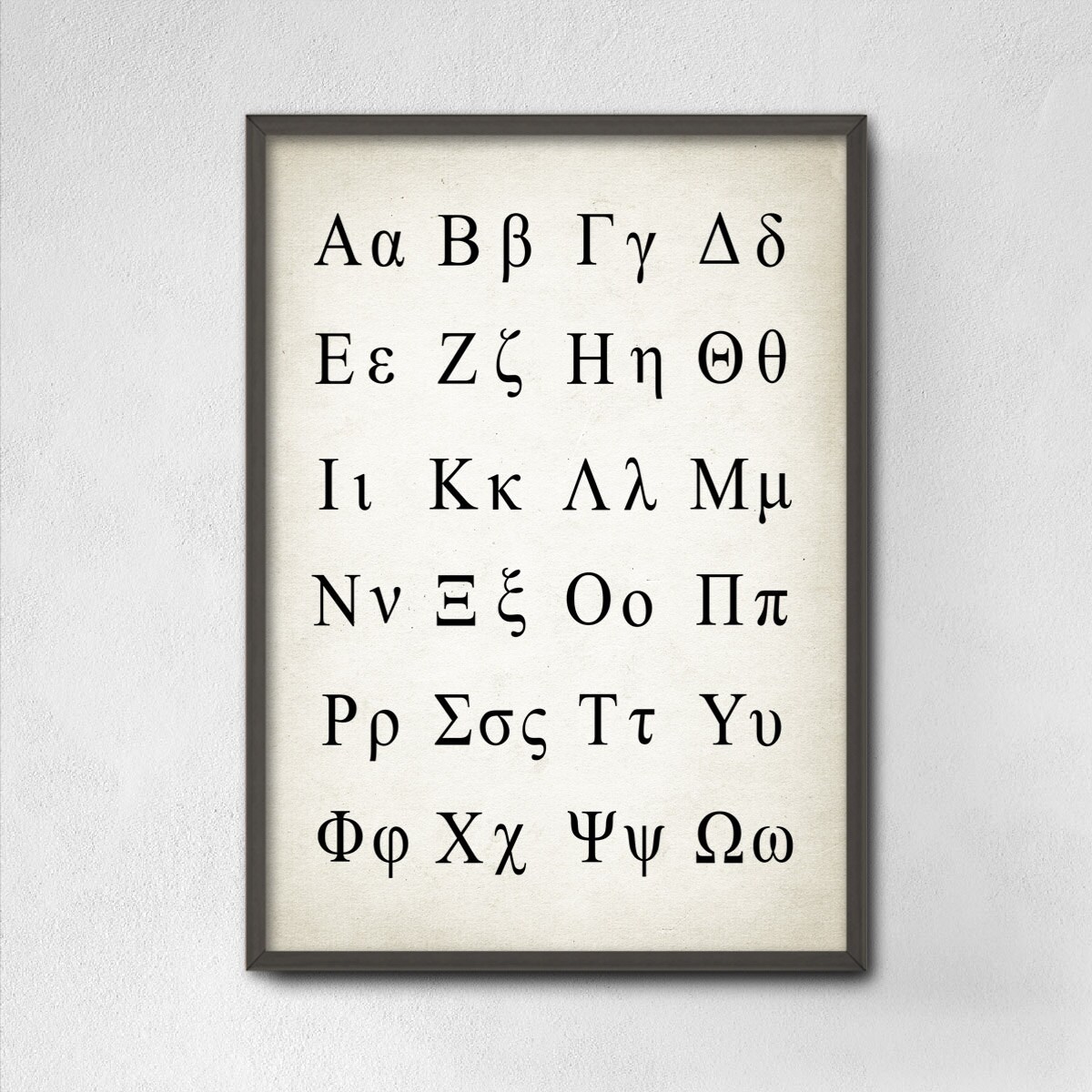 Greek Alphabet Poster Greek Language Science Print Greek 1419