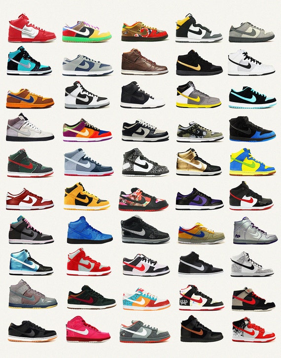 Nike Sneaker Poster Set Nike Shoes Nike Poster Nike