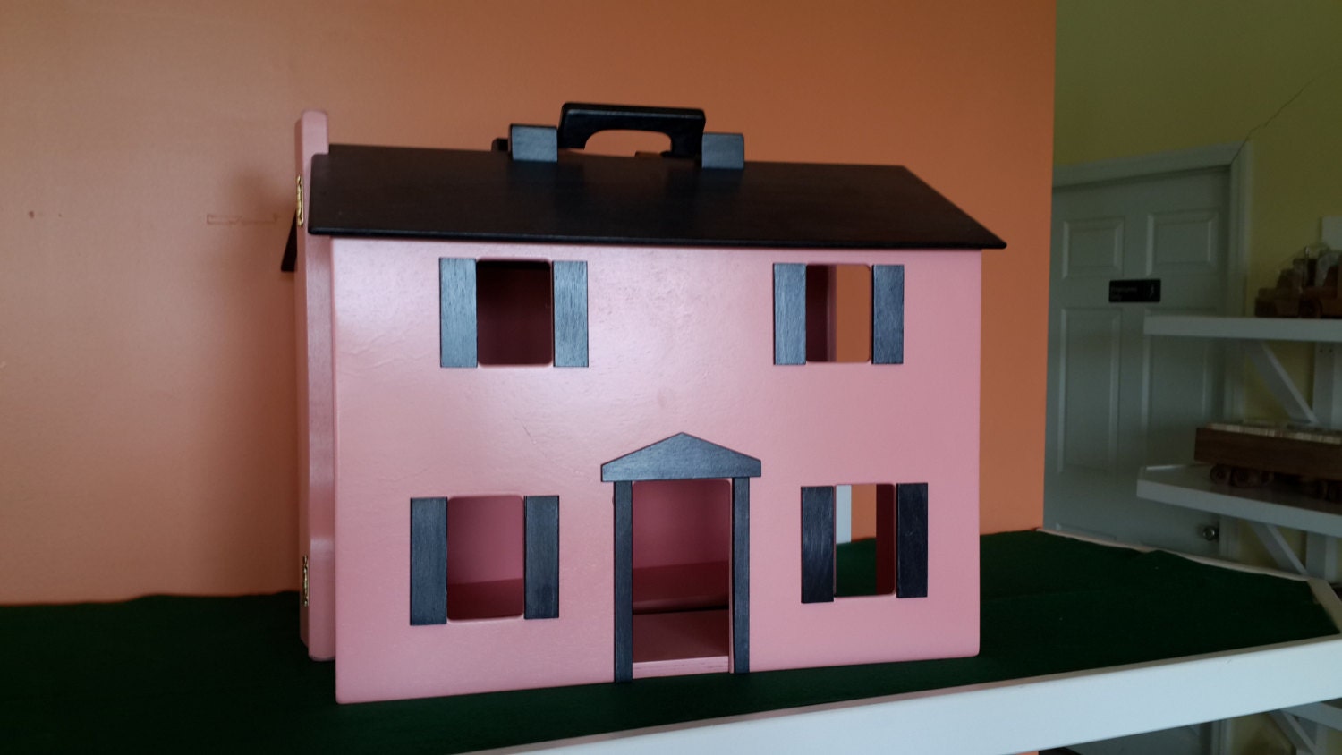 folding wooden dollhouse