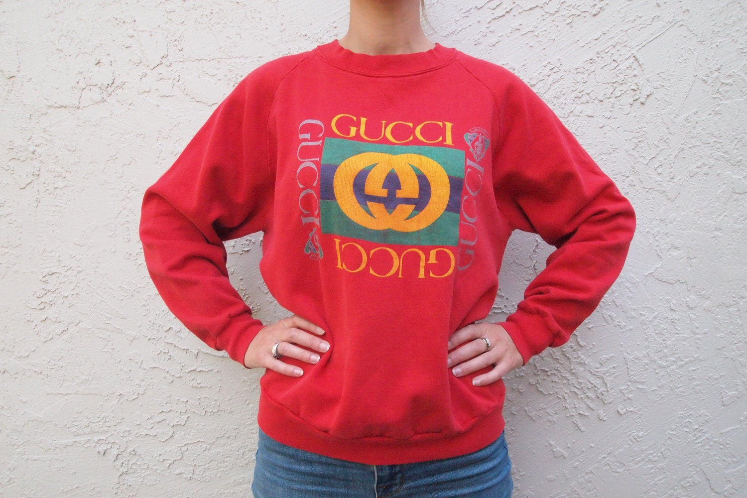 Vintage Gucci Sweater Red