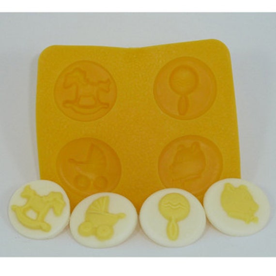 Flexible Mint Molds. Heart Candy Cream Cheese Mint Mold Yellow Flexible