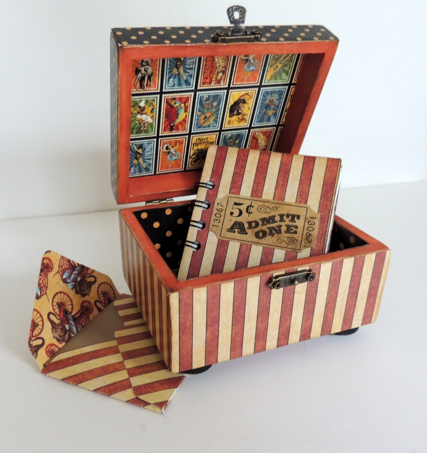 Circus Altered Wood Box Graphic 45 Le Cirque by InsideTheBeehive