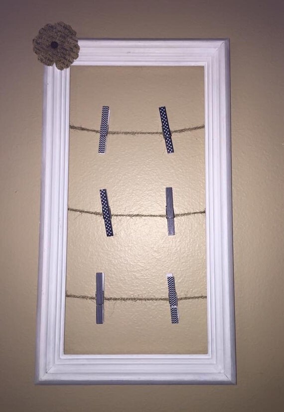 Clothespin Picture Frame open frame picture display shabby