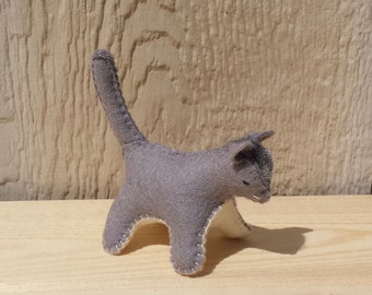 Felt Cat, Stuffed Cat, Cat, Miniature Cat, Kitten