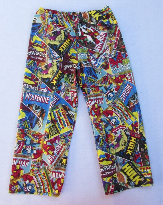 Marvel Comics pajama / Marvel comic cotton pants / mens pajamas / boys pajamas / father and son pajamas/ sizes 1/2T to XL men