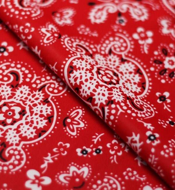 Spandex Fabric Bandana Print Bandana Fabric by the Yard