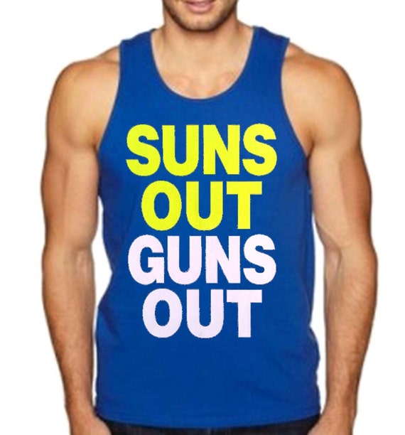 Men's Suns Out Guns Out Tank Top Royal Blue All size S3XL