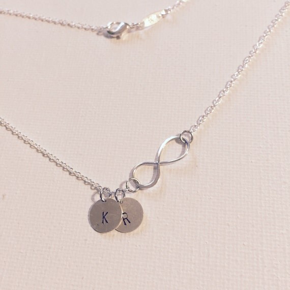 Infinity Necklace Initial Monogram Necklace by SimplyDulcet