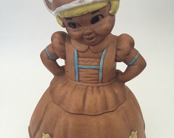 Twin Winton Dutch Girl Cookie Jar from 1950's, California Pottery Vintage Cookie Jar