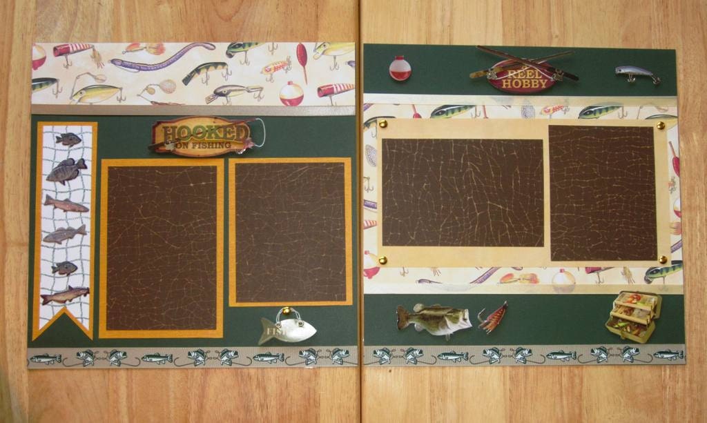 Fishing Scrapbook Page Fishing Scrapbook Layout 12 x 12