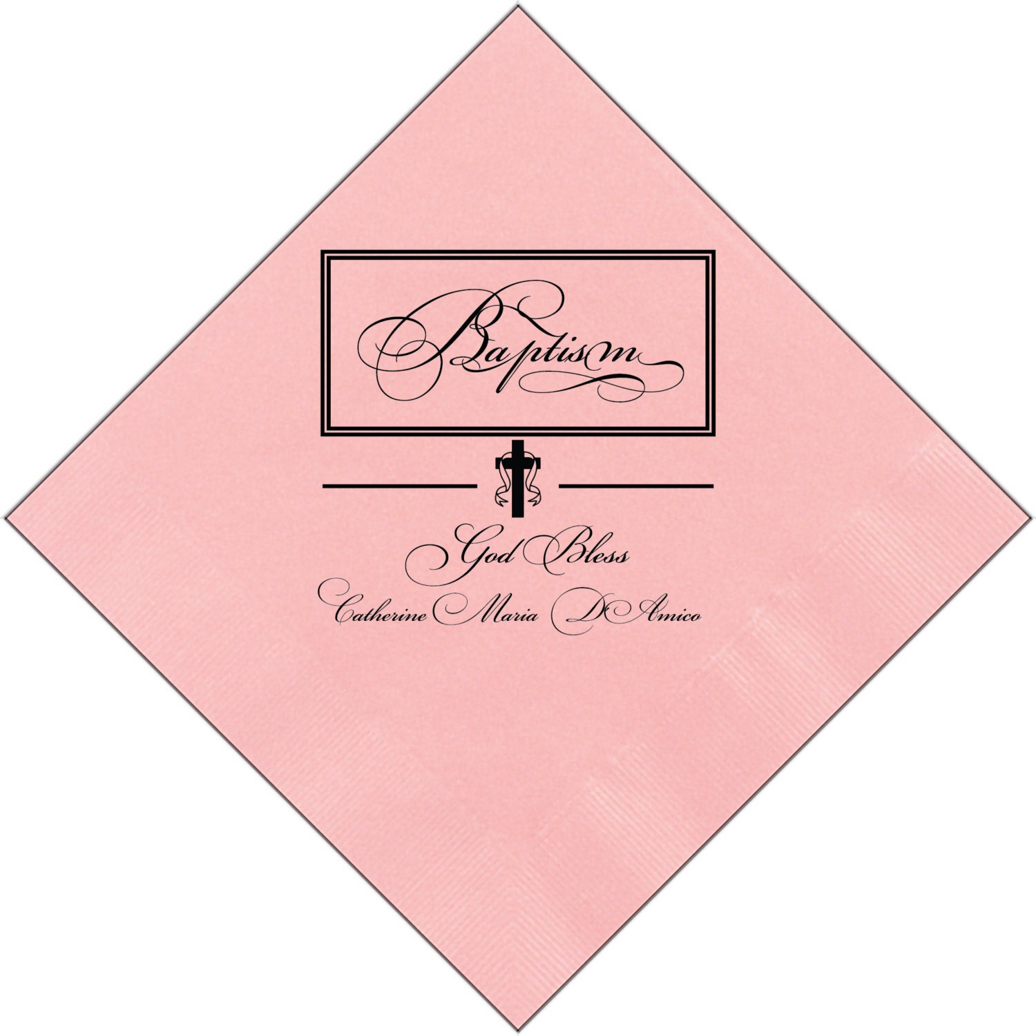 Personalized Napkins Baptism christening religion wedding