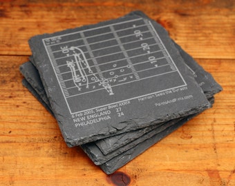 Patriots Greatest Plays - Slate Coasters (Set of 4)