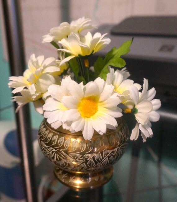 Brass Flower Arranging Container Metal Grid for by ARTSTUDIObyLES