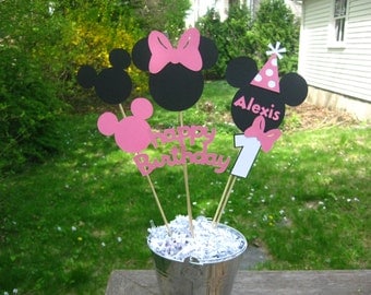 Minnie Mouse Birthday Table Centerpiece, Minnie Mouse Birthday Decorations