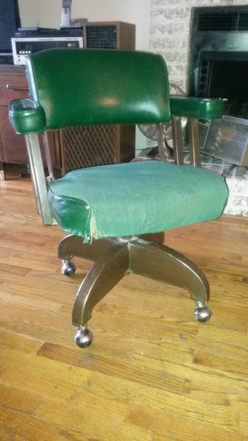 Vintage Domore Office Chair Model 602 Propeller Base On Casters Machine Age Haute Juice