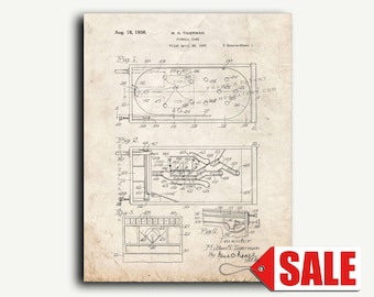 Patent Art - Pinball Game Patent Wall Art Print Poster