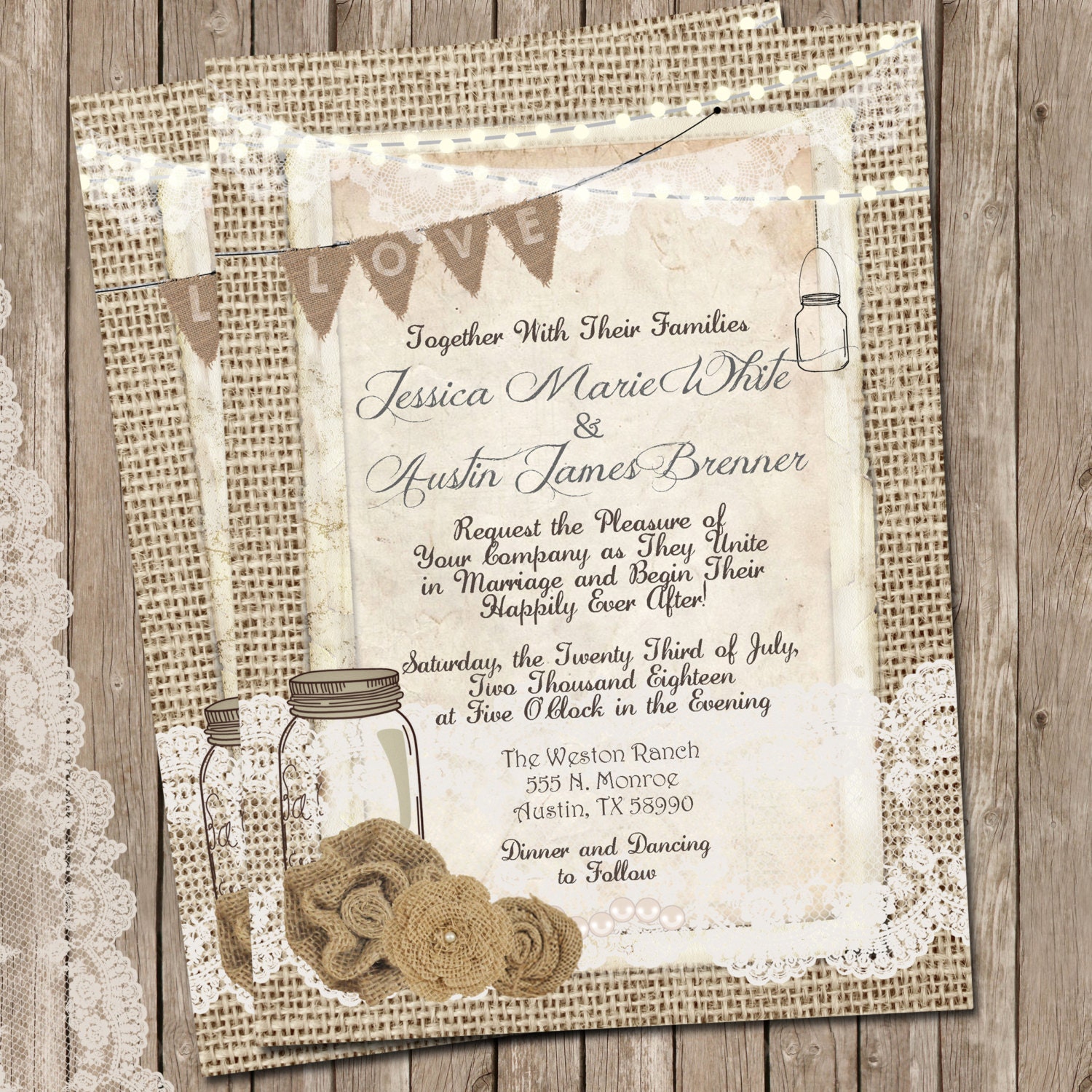 Country Wedding Invitation Ideas 8