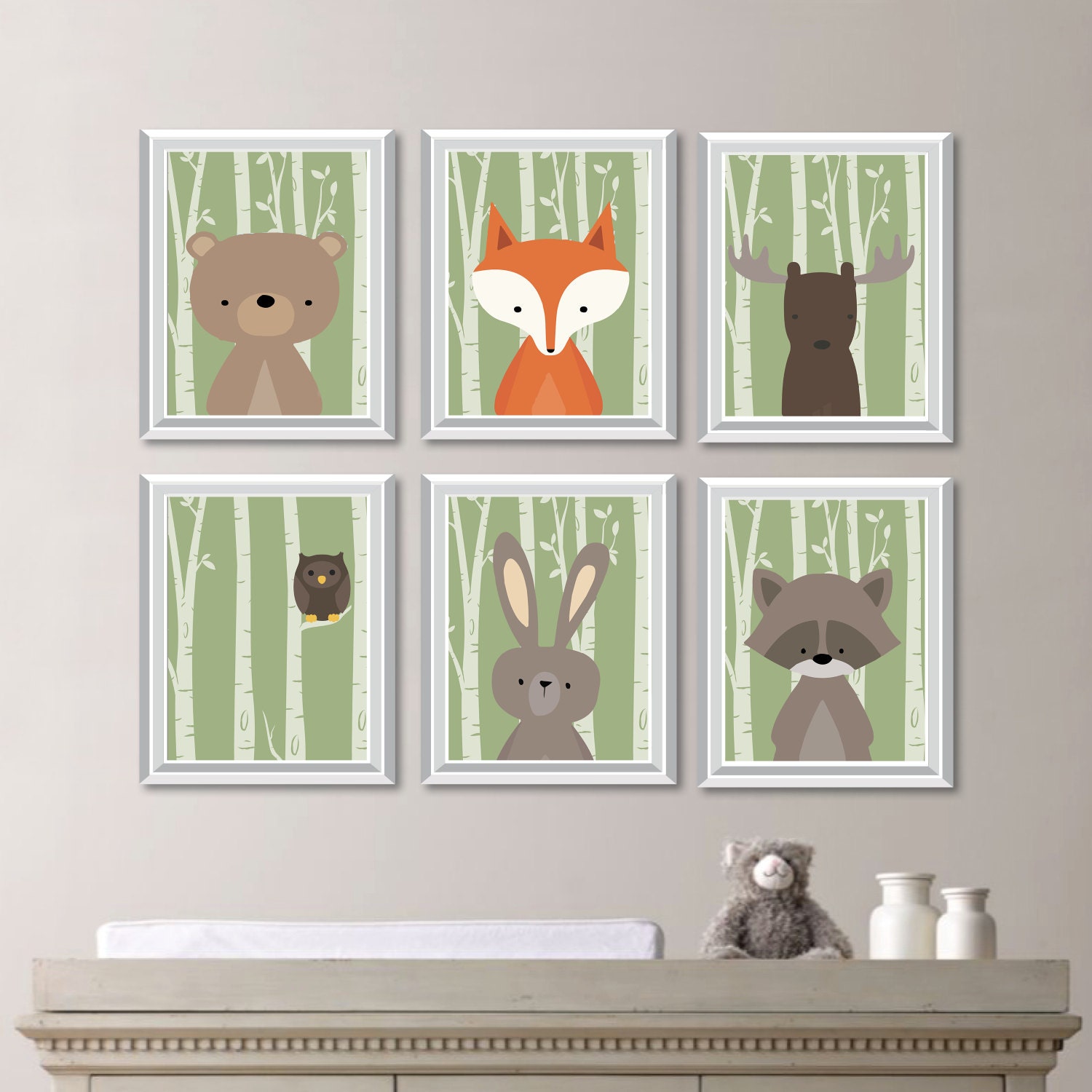 Baby Boy Nursery Art. Woodland Nursery Art. Woodland Nursery