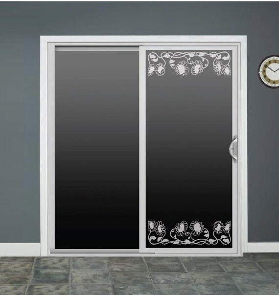 Sunflower Border Window Decal Glass Door Decals Sliding Door