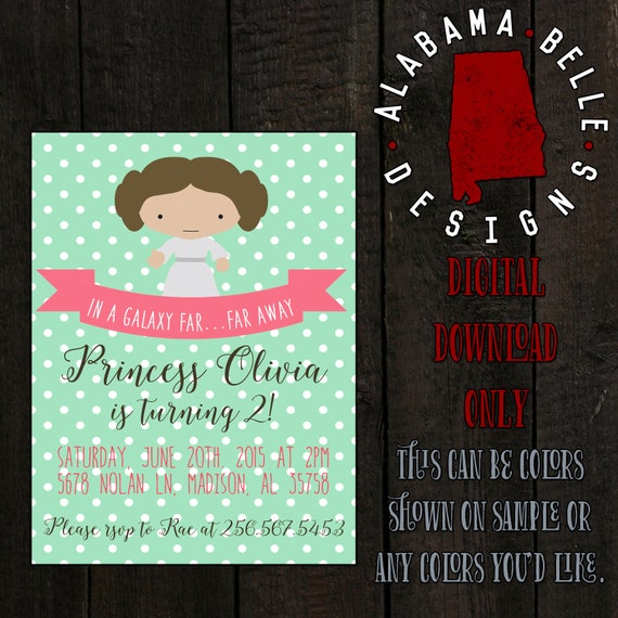 Princess Leia Party Invitations 10