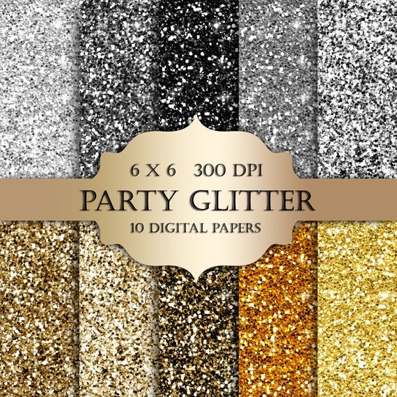 Download Silver & Gold glitter digital paper Glitter goldsilver