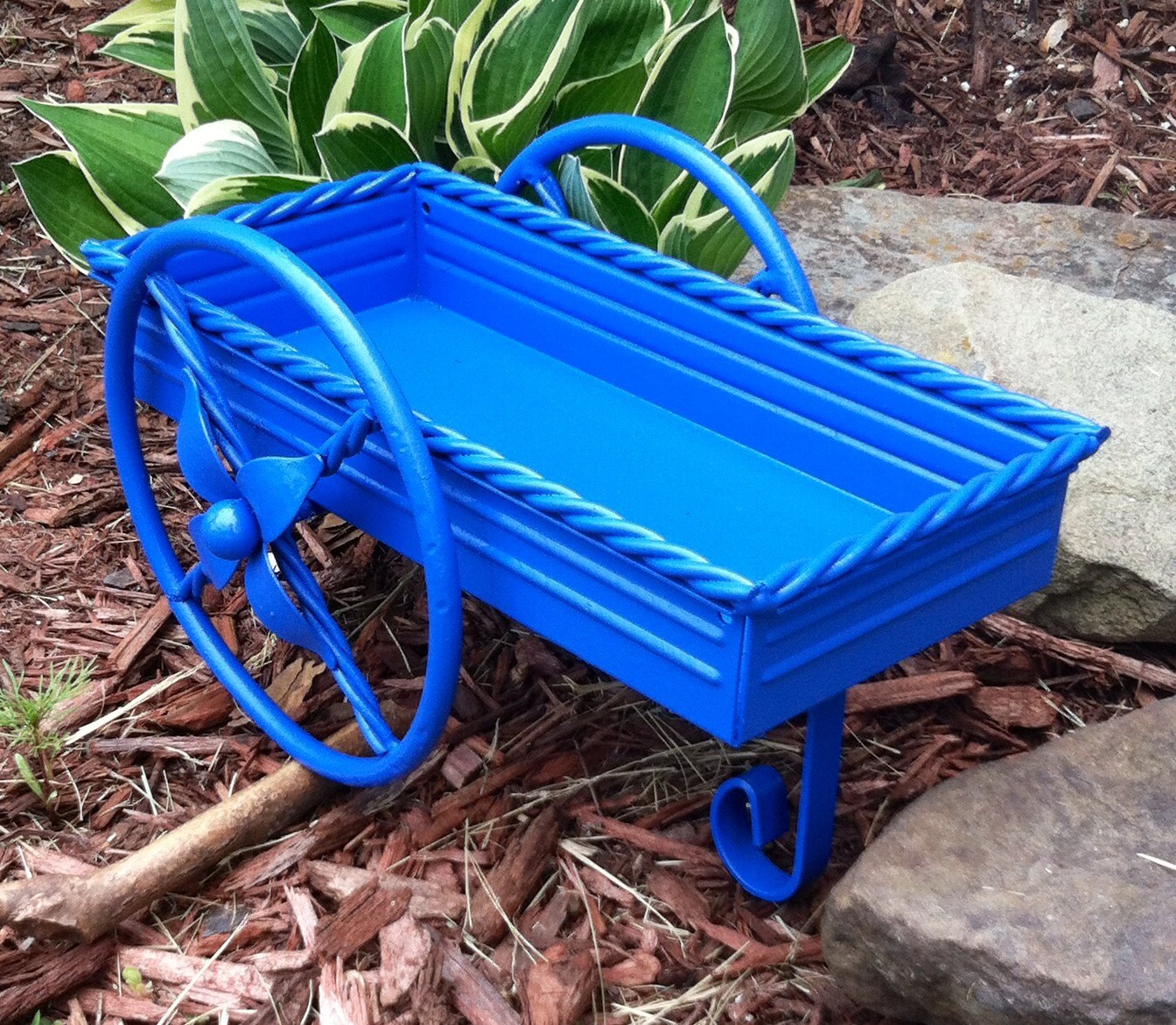 Reserved for Alice Garden wagon planter/ metal wheelbarrow/