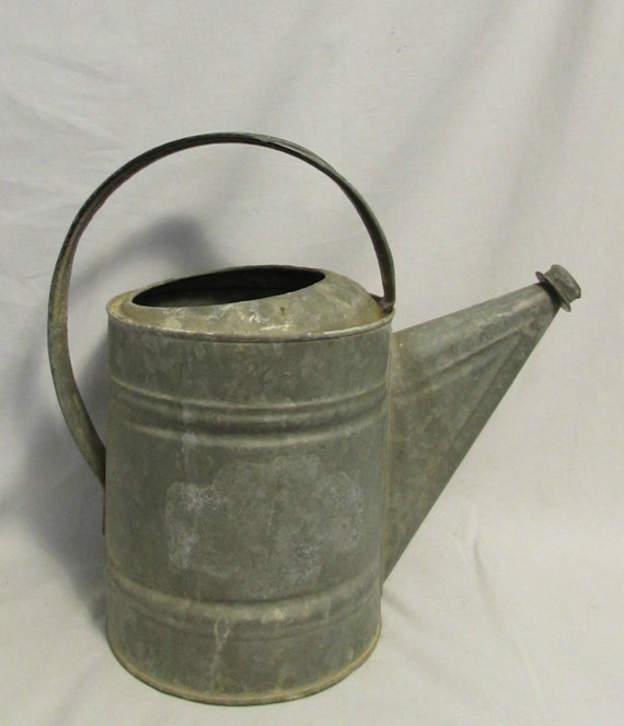 Watering Pail Galvanized Steel 1950's by TimeWarpVertigo on Etsy