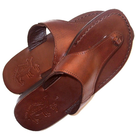 ... Gladiator Brown Shoes Flip-Flops Slippers Mules Flats - Made In Israel