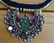 Collier Ethnique Kuchi Afghanistan Avec Lapis-lazuli - Occasion