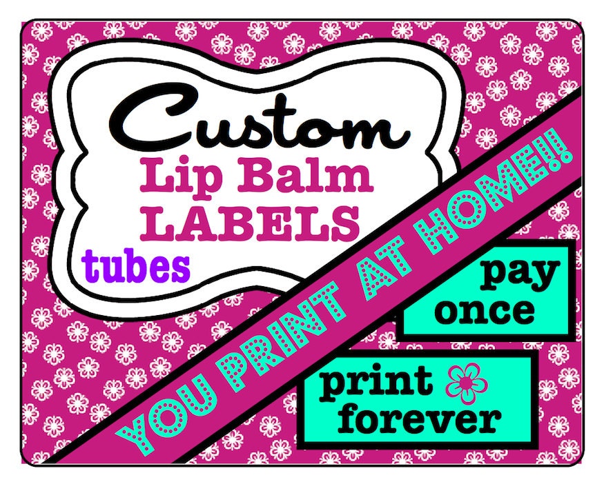 Personalized Lip Balm Labels Customized Labels Print At 