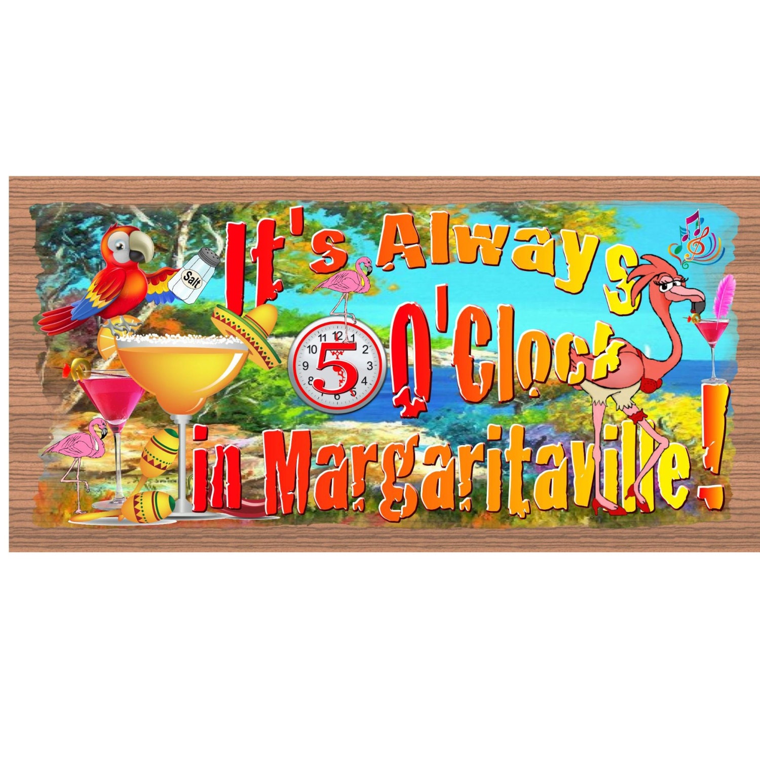 Margaritaville Wood Sign Margaritaville Wood by GiggleSticks