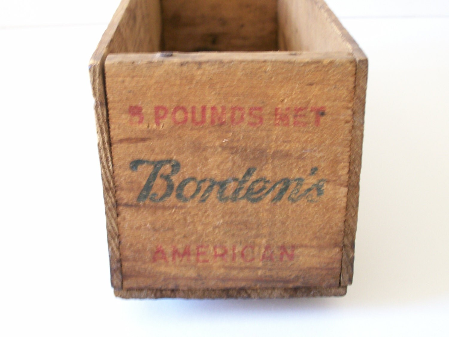Wooden Cheese Box Borden's Cheese Vintage Cheese Box