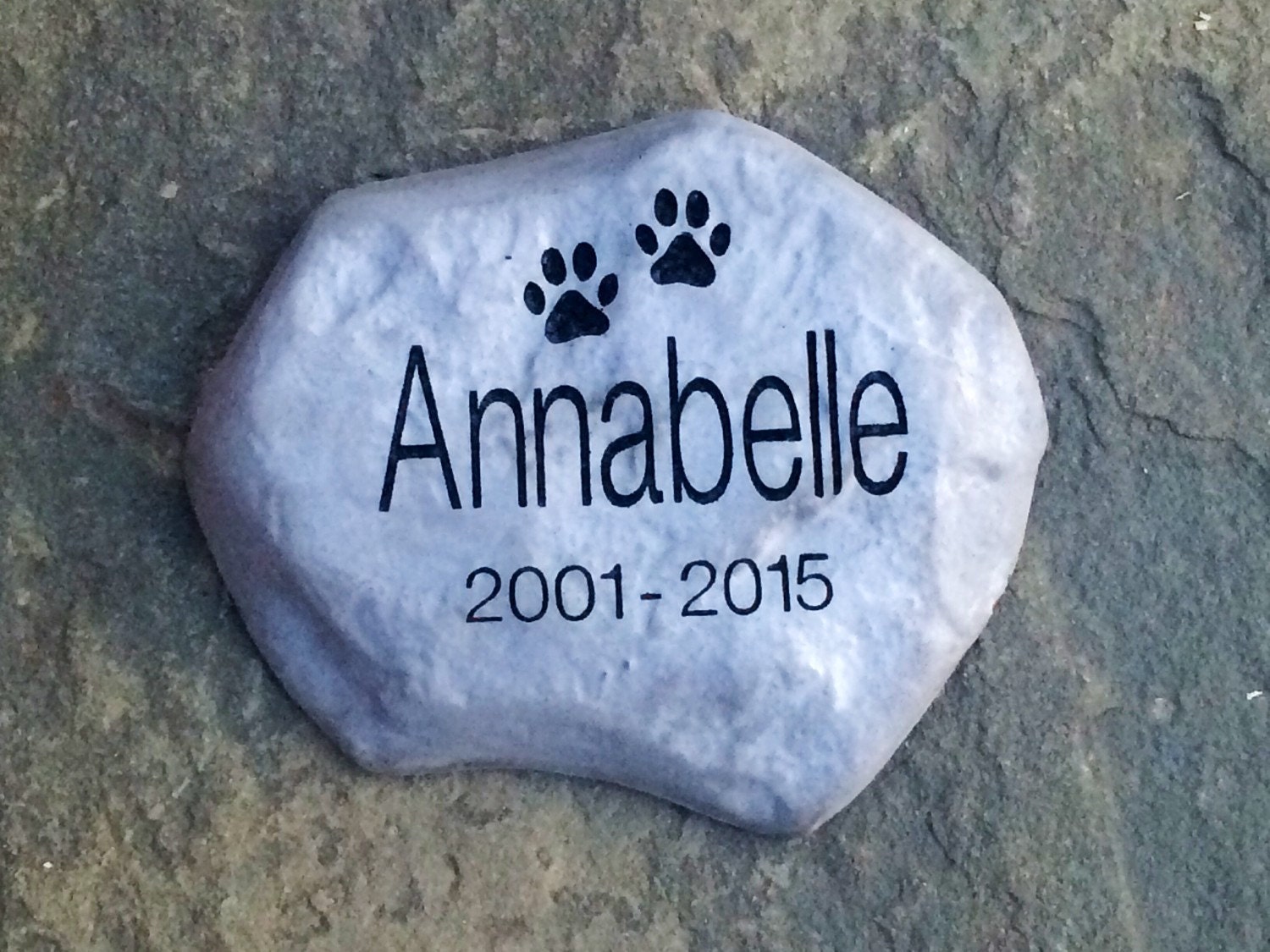 Personalized Garden Stone Pet Memorial Marker Large Heavy Duty