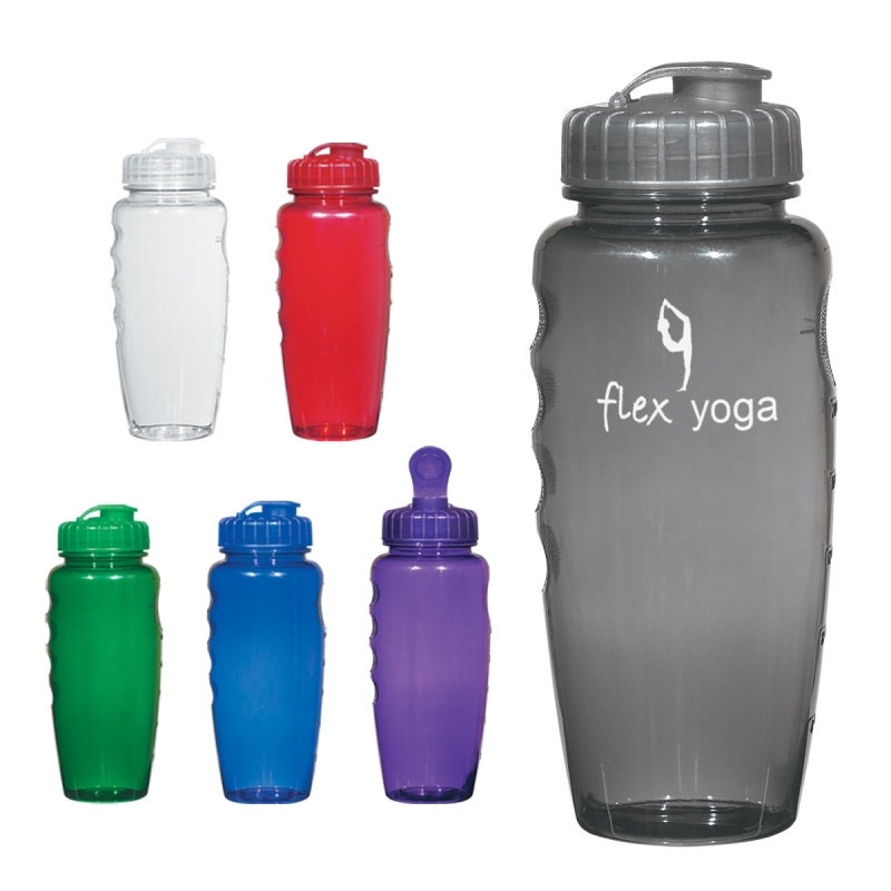100 Personalized Plastic Water Bottles Custom by INeedPromotionals