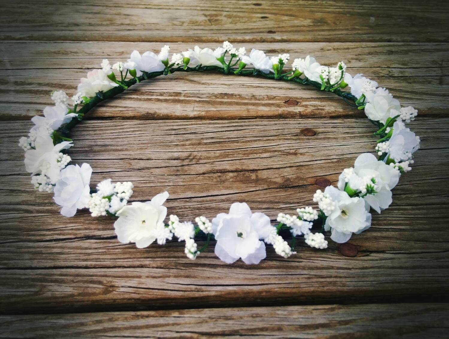 Dainty White Flower Crown 4944