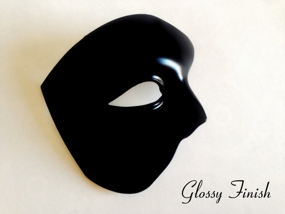 black phantom of the opera mask