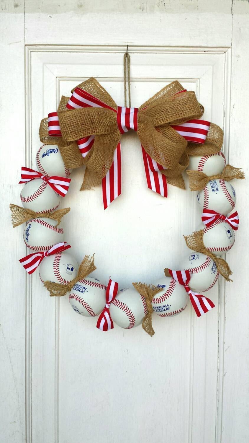 SALE Baseball Wreath Perfect baseball decor by SarahBerryDesigns