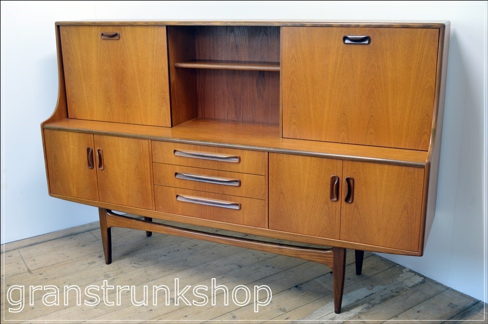 vintage mid century teak G Plan Fresco sideboard wall unit danish