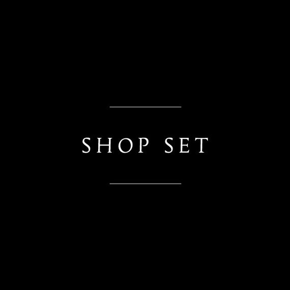 Etsy shop set minimalistic black white by aspiredestroy on Etsy