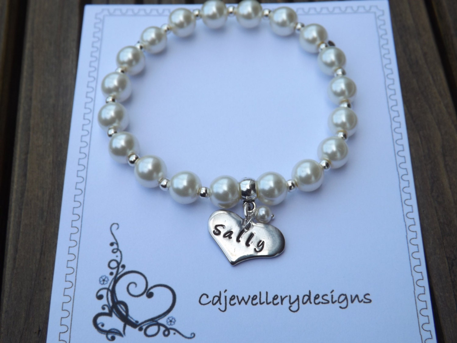 Personalised bracelet by Cdjewellerydesigns on Etsy