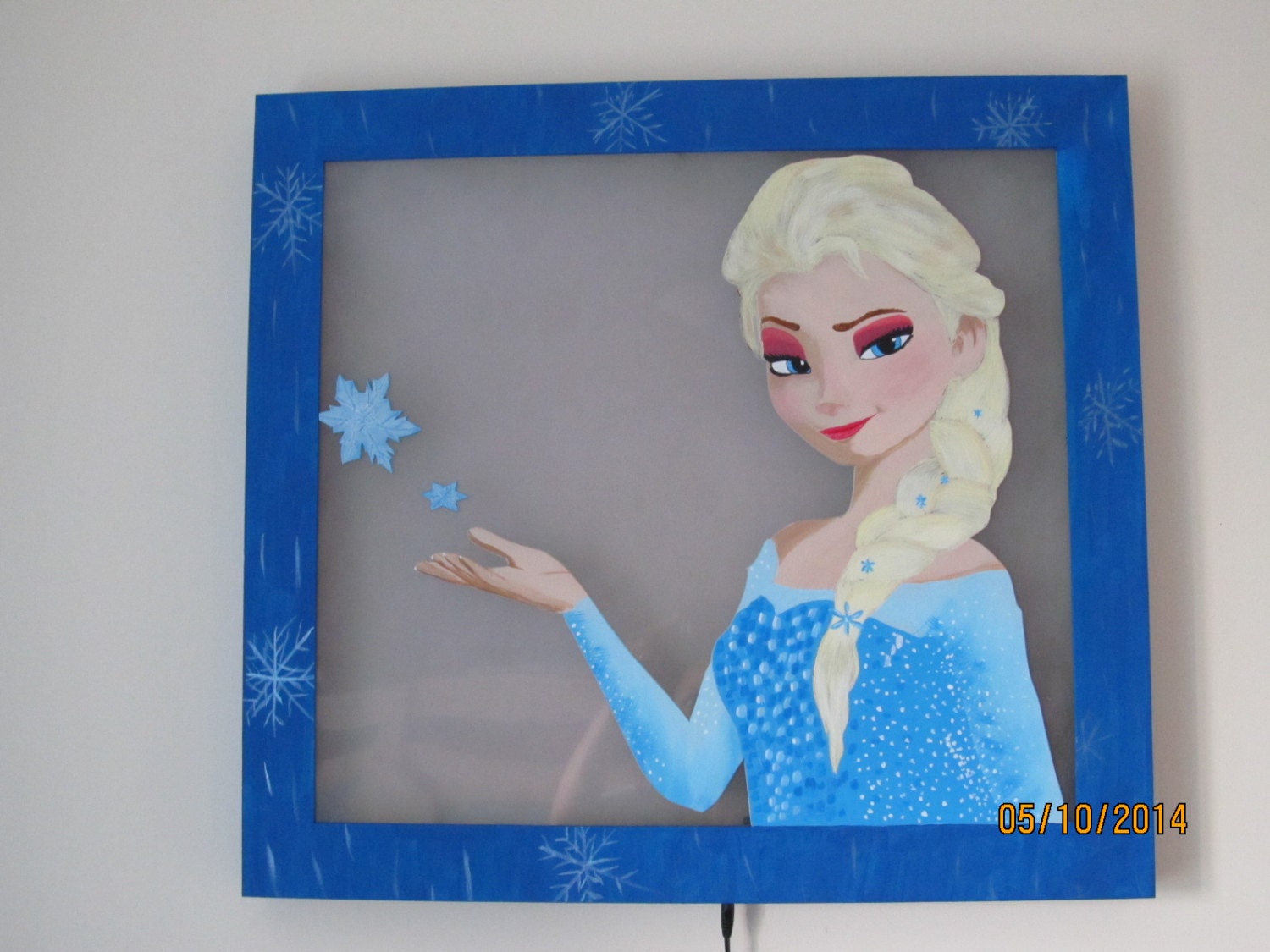 Inspired by Elsa. 100% hand made and painted. Frozen