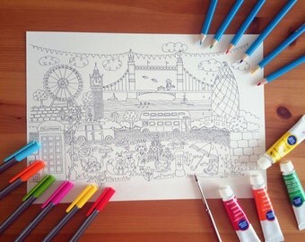 Coloring pages | Etsy