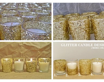 25 votives, votive candle holder, wedding centerpiece, wedding decorations, gold centerpiece, wedding candle, wedding favors, wedding decor