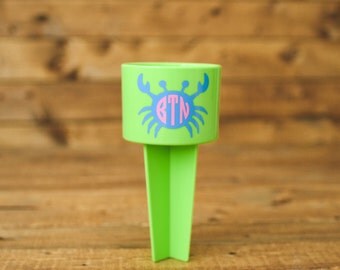 Personalized Beach Spikes. Large beach spiker with name or monogram. Beach spike personalized with logo