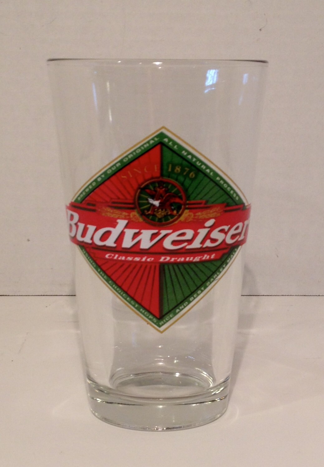 Vintage Budweiser Classic Draught Glass Beer Pint